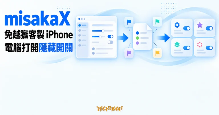 TechMoon 精選圖｜misakaX 透過電腦控制面板調整設定檔旗標，開啟 iPhone 隱藏功能
