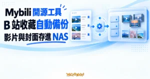 TechMoon 精選圖｜Mybili 開源工具將 Bilibili 收藏夾中的影片與封面自動備份到自己的 NAS 硬碟