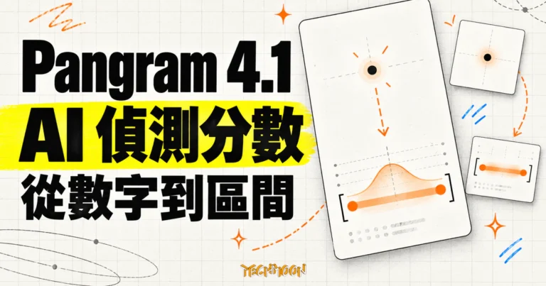 TechMoon 精選圖｜Pangram 4.1 將 AI 偵測分數從單一數字改為估計區間