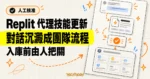 TechMoon 精選圖｜Replit 代理從對話提出技能建議，經使用者審閱同意後存入工作區技能庫
