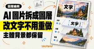 TechMoon 精選圖｜SurgePix 把 AI 生成圖拆成可編輯圖層，文字與物件可分開修改，不必重做整張圖。